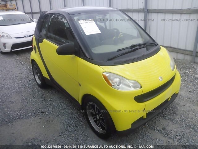 WMEEJ31X38K174310 - 2008 SMART FORTWO PURE/PASSION YELLOW photo 1