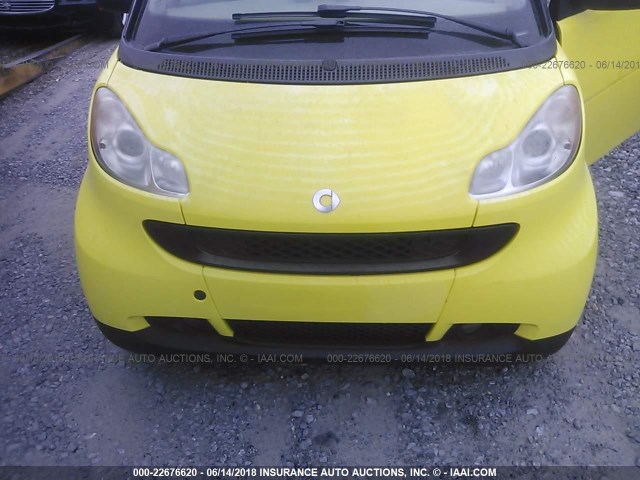 WMEEJ31X38K174310 - 2008 SMART FORTWO PURE/PASSION YELLOW photo 10