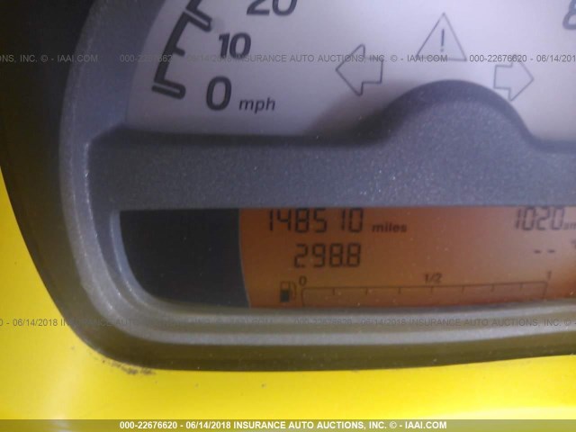 WMEEJ31X38K174310 - 2008 SMART FORTWO PURE/PASSION YELLOW photo 7