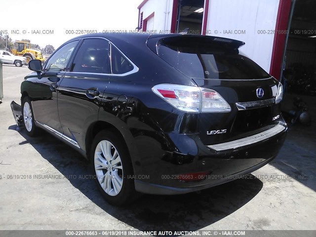 JTJZB1BA7A2401657 - 2010 LEXUS RX 450 BLACK photo 3