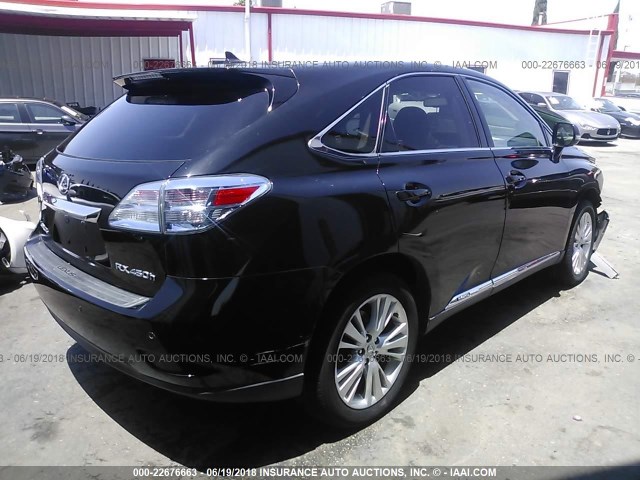 JTJZB1BA7A2401657 - 2010 LEXUS RX 450 BLACK photo 4