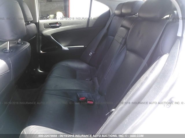 JTHBK262172050975 - 2007 LEXUS IS 250 WHITE photo 8