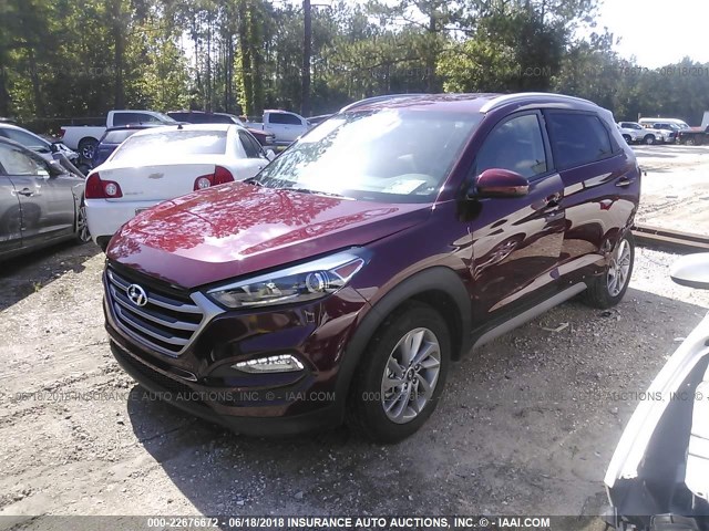 KM8J33A43JU618692 - 2018 HYUNDAI TUCSON LIMITED/SPORT AND ECO/SE RED photo 2