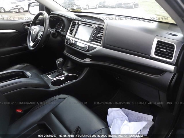 5TDJKRFH6FS198508 - 2015 TOYOTA HIGHLANDER XLE შავი ფოტო 5