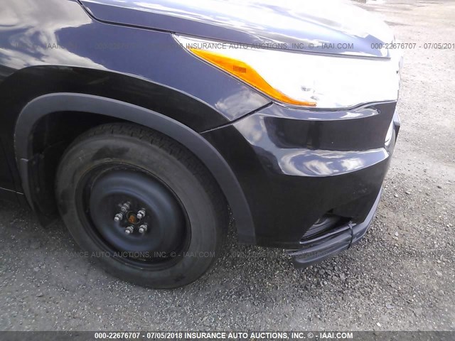 5TDJKRFH6FS198508 - 2015 TOYOTA HIGHLANDER XLE შავი ფოტო 6