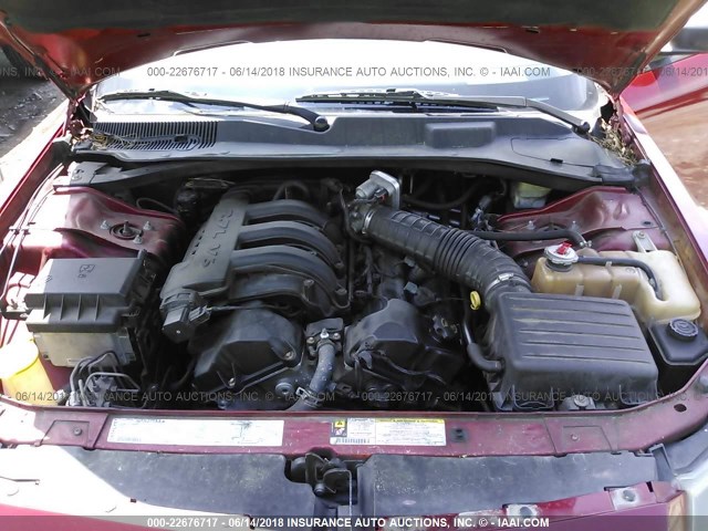 2D4FV47T47H878882 - 2007 DODGE MAGNUM SE RED photo 10