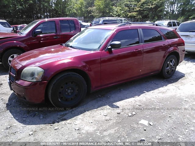 2D4FV47T47H878882 - 2007 DODGE MAGNUM SE RED photo 2