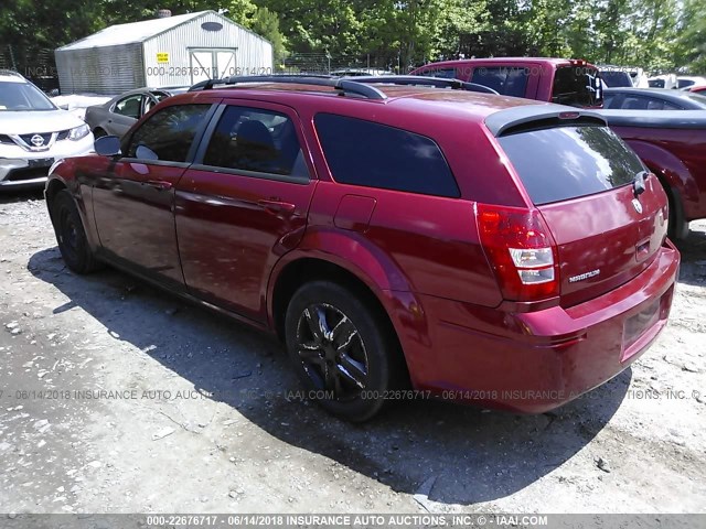 2D4FV47T47H878882 - 2007 DODGE MAGNUM SE RED photo 3