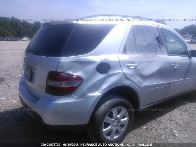 4JGBB86E36A001260 - 2006 MERCEDES-BENZ ML 350 SILVER photo 6