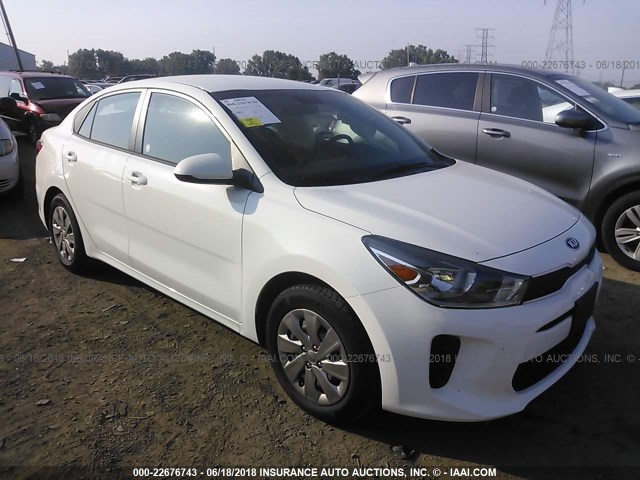 3KPA24AB4JE103968 - 2018 KIA RIO LX/S WHITE photo 1