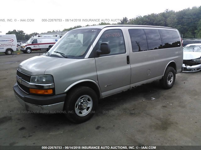 1GAHG35U631230564 - 2003 CHEVROLET EXPRESS G3500  BEIGE photo 2