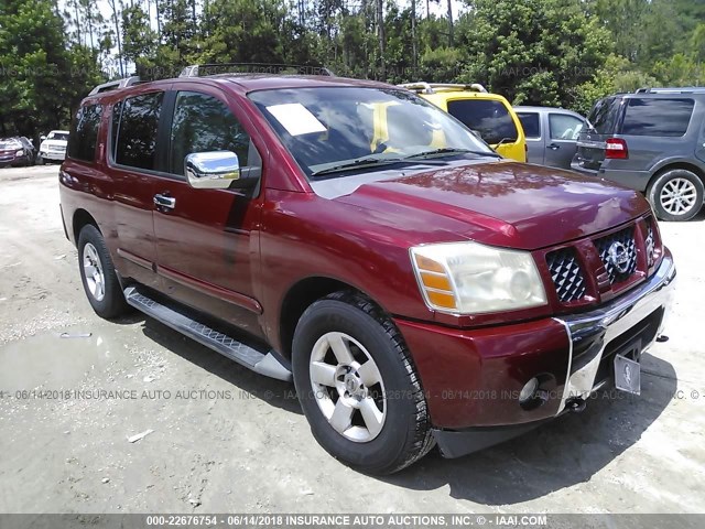 5N1AA08B46N706936 - 2006 NISSAN ARMADA SE/LE MAROON photo 1