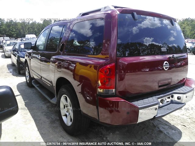 5N1AA08B46N706936 - 2006 NISSAN ARMADA SE/LE MAROON photo 3