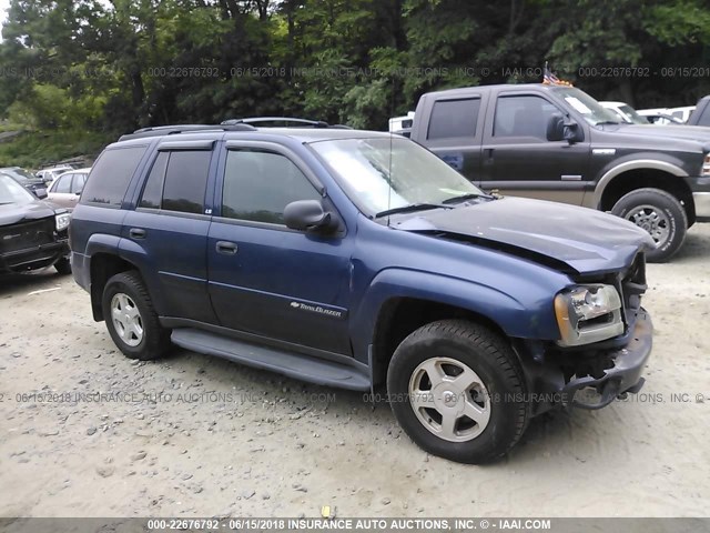 1GNDT13S222374572 - 2002 CHEVROLET TRAILBLAZER  BLUE photo 1