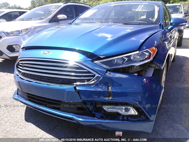 3FA6P0SU0HR255223 - 2017 FORD FUSION TITANIUM PHEV BLUE photo 6