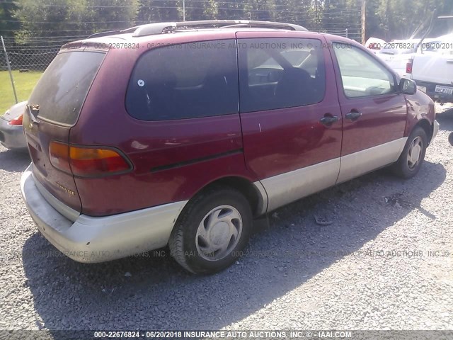 4T3ZF13C8YU223525 - 2000 TOYOTA SIENNA LE/XLE RED photo 4