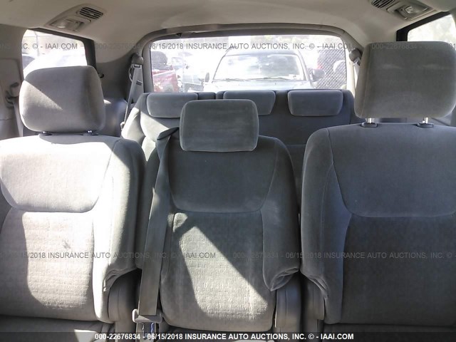 5TDZA23C24S029167 - 2004 TOYOTA SIENNA CE/LE SILVER photo 8