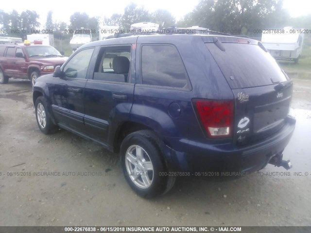 1J4GR48K15C686955 - 2005 JEEP GRAND CHEROKEE LAREDO/COLUMBIA/FREEDOM BLUE photo 3