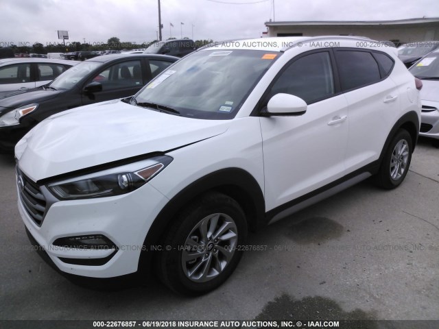 KM8J33A49JU630460 - 2018 HYUNDAI TUCSON LIMITED/SPORT AND ECO/SE WHITE photo 2