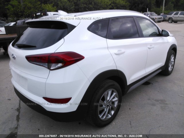 KM8J33A49JU630460 - 2018 HYUNDAI TUCSON LIMITED/SPORT AND ECO/SE WHITE photo 4