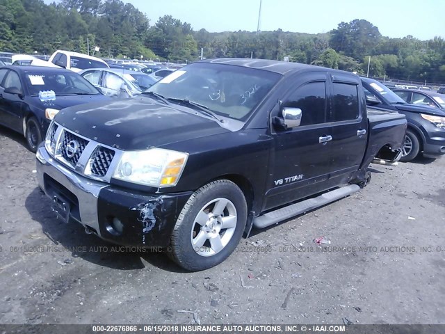 1N6BA07AX5N573726 - 2005 NISSAN TITAN XE/SE/LE BLACK photo 2