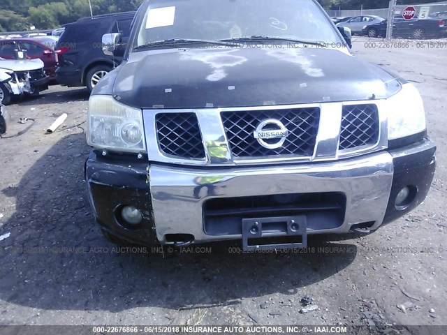 1N6BA07AX5N573726 - 2005 NISSAN TITAN XE/SE/LE BLACK photo 6