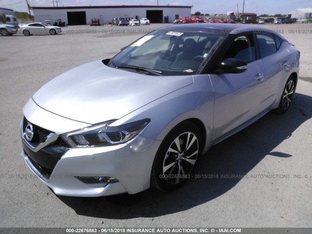 1N4AA6AP5JC385044 - 2018 NISSAN MAXIMA 3.5S/SV/SL/SR/PLAT SILVER photo 2