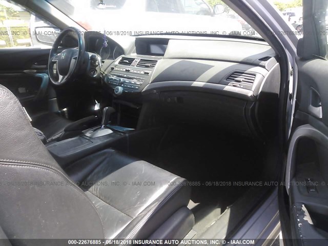 1HGCS12829A004981 - 2009 HONDA ACCORD EXL SILVER photo 5