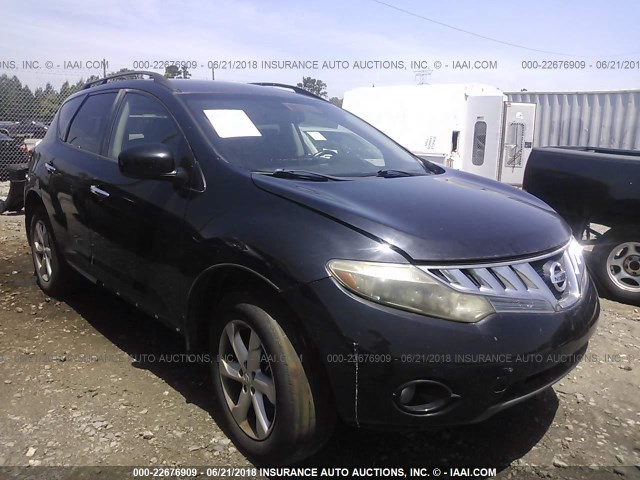 JN8AZ18U49W023433 - 2009 NISSAN MURANO S/SL BLACK photo 1