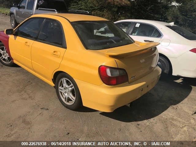 JF1GD29643G502629 - 2003 SUBARU IMPREZA WRX YELLOW photo 3