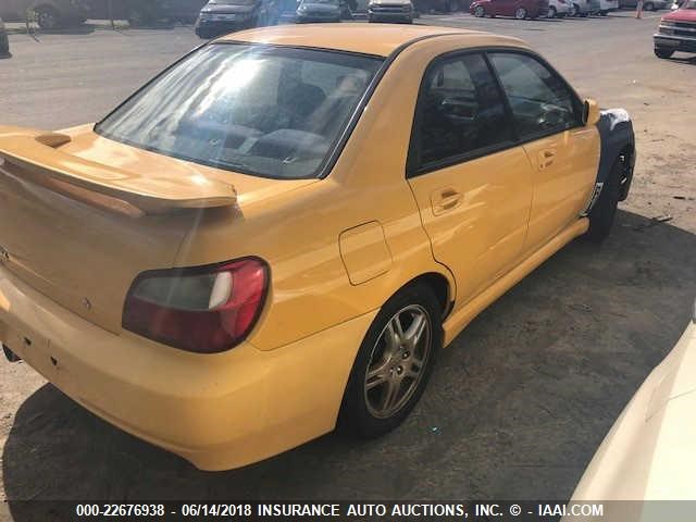 JF1GD29643G502629 - 2003 SUBARU IMPREZA WRX YELLOW photo 4