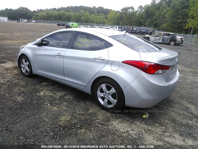 5NPDH4AE2DH350489 - 2013 HYUNDAI ELANTRA GLS/LIMITED SILVER photo 3