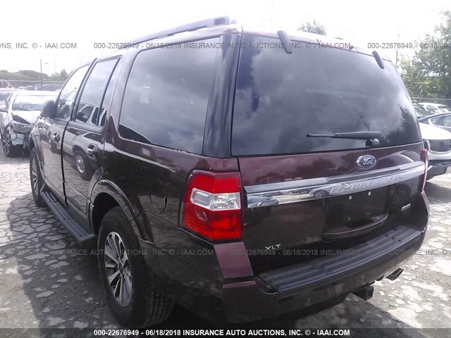 1FMJU1JT2HEA62310 - 2017 FORD EXPEDITION XLT/KING RANCH MAROON photo 3