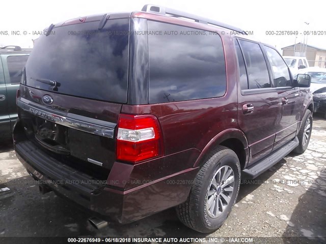 1FMJU1JT2HEA62310 - 2017 FORD EXPEDITION XLT/KING RANCH MAROON photo 4