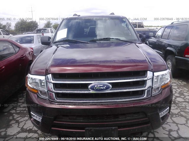 1FMJU1JT2HEA62310 - 2017 FORD EXPEDITION XLT/KING RANCH MAROON photo 6