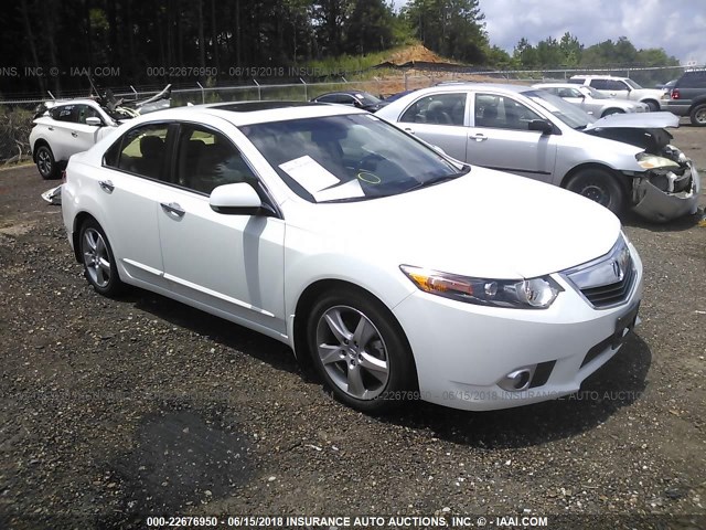 JH4CU2F61DC014548 - 2013 ACURA TSX TECH WHITE photo 1