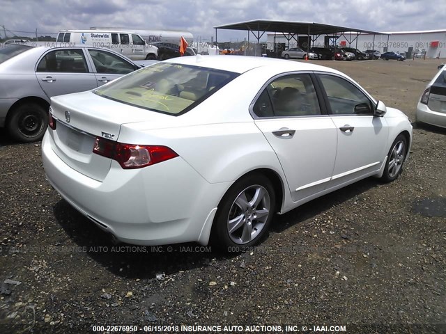 JH4CU2F61DC014548 - 2013 ACURA TSX TECH WHITE photo 4