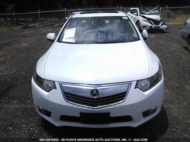 JH4CU2F61DC014548 - 2013 ACURA TSX TECH WHITE photo 6