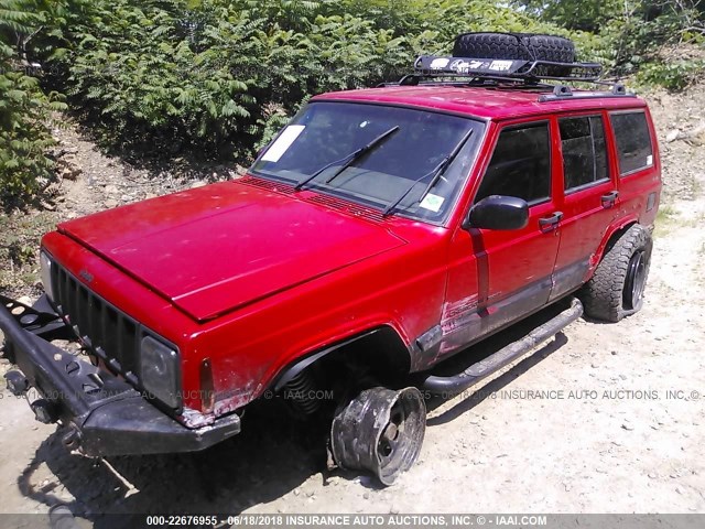 1J4FF68SXXL631746 - 1999 JEEP CHEROKEE SPORT/CLASSIC წითელი ფოტო 2