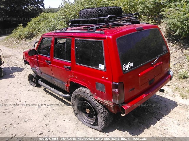 1J4FF68SXXL631746 - 1999 JEEP CHEROKEE SPORT/CLASSIC წითელი ფოტო 3