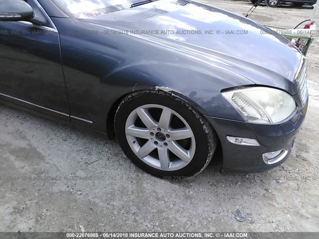 WDDNG71X47A108072 - 2007 MERCEDES-BENZ S 550 BLUE photo 6