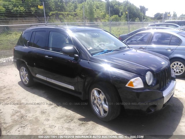 1J8FT57W57D116900 - 2007 JEEP COMPASS LIMITED BLACK photo 1