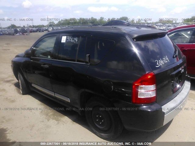 1J8FT57W57D116900 - 2007 JEEP COMPASS LIMITED BLACK photo 3