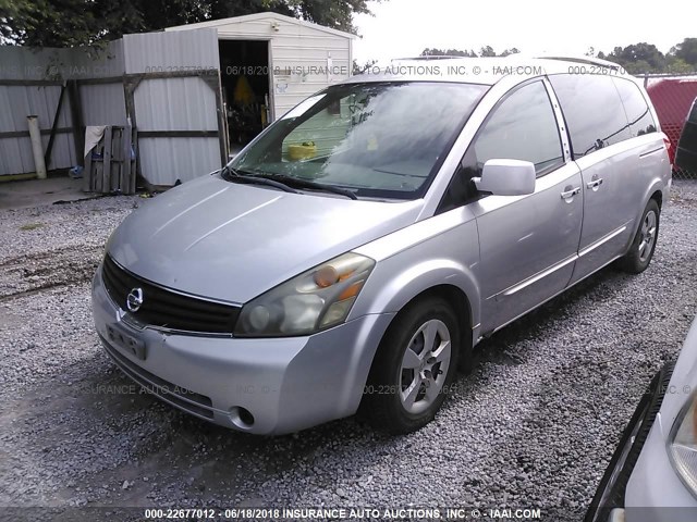 5N1BV28U17N128656 - 2007 NISSAN QUEST S/SE/SL SILVER photo 2