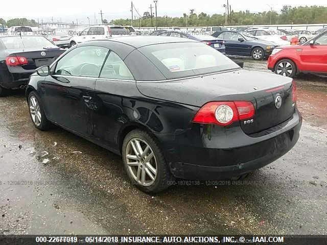 WVWFA71F49V005169 - 2009 VOLKSWAGEN EOS LUX 黑色 照片 3