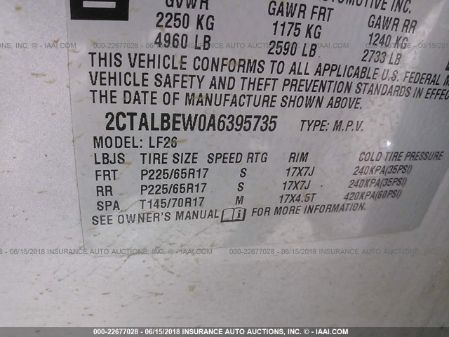 2CTALBEW0A6395735 - 2010 GMC TERRAIN SLE SILVER photo 9