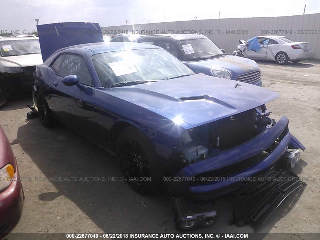 2C3CDZAGXJH217221 - 2018 DODGE CHALLENGER SXT BLUE photo 1