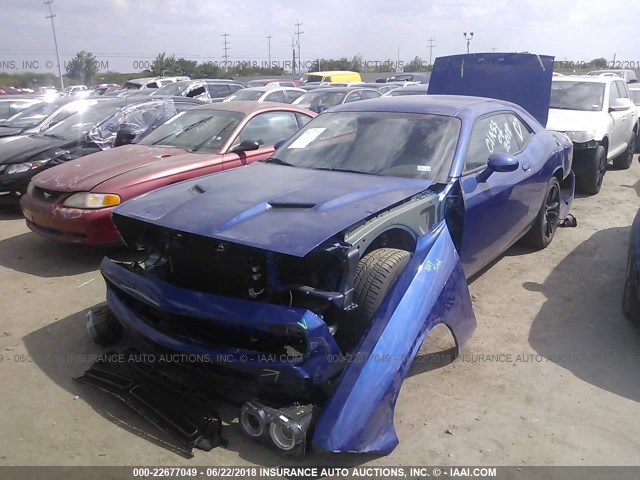 2C3CDZAGXJH217221 - 2018 DODGE CHALLENGER SXT BLUE photo 2