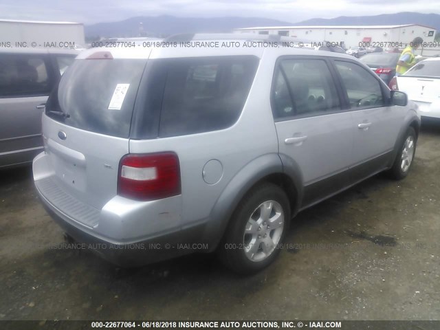 1FMZK05185GA54224 - 2005 FORD FREESTYLE SEL SILVER photo 4