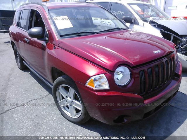 1J8FF47WX7D200048 - 2007 JEEP COMPASS RED photo 1